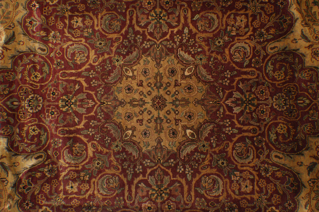 9 x 12.4 Great Quality Handmade Kashmir Rug #F-4488