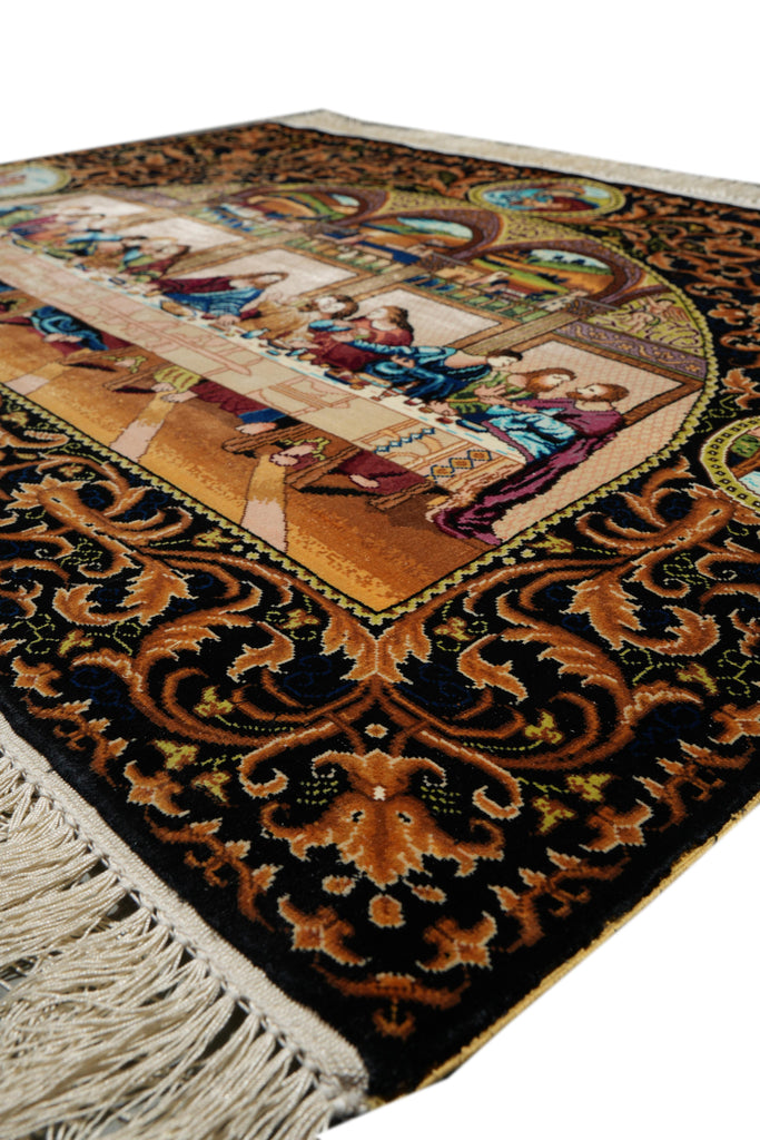 2.5 x 3.0 Last Supper of Jesuse Amazing Silk Rug #PIX-52192
