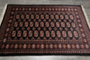 Load image into Gallery viewer, 4 x 6 Hand-Knotted Bokhara Rug Black #F-3130
