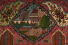 Load image into Gallery viewer, 6 x 8.9 Super Fine Pictorial Persian Tabriz Rug Wool and Silk 70 Raj - view 9