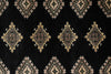 Load image into Gallery viewer, 4 x 6 Black Hand-Knotted Imported Bokhara Jaldar Rug Wool Silk Touch #B-75621