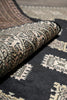 Load image into Gallery viewer, 4 x 6 Black Hand-Knotted Imported Bokhara Jaldar Rug Wool Silk Touch #B-75621