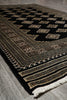 Load image into Gallery viewer, 4 x 6 Black Hand-Knotted Imported Bokhara Jaldar Rug Wool Silk Touch #B-75621