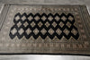 Load image into Gallery viewer, 4 x 6 Black Hand-Knotted Imported Bokhara Jaldar Rug Wool Silk Touch #B-75621