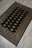 Load image into Gallery viewer, 4 x 6 Black Hand-Knotted Imported Bokhara Jaldar Rug Wool Silk Touch #B-75621