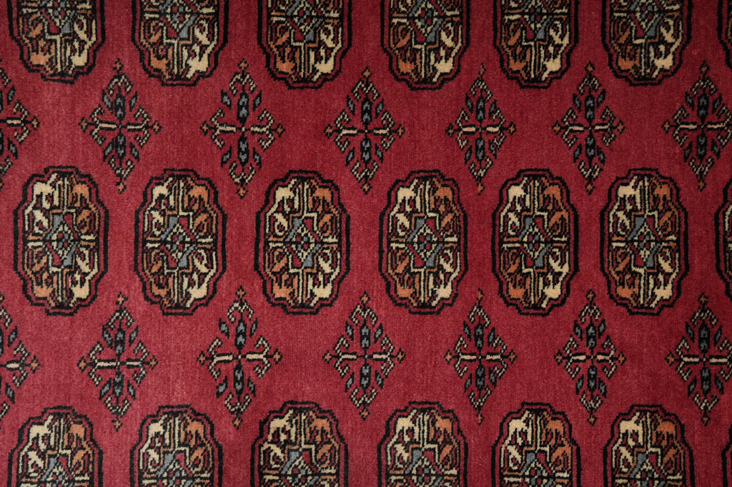 4 x 6.6 Hand-Knotted Bokhara Rug Pakistan #F-3131