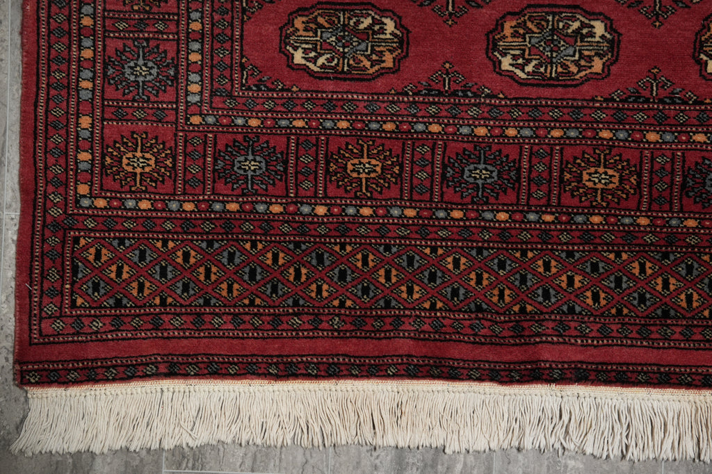 4 x 6.6 Hand-Knotted Bokhara Rug Pakistan #F-3131