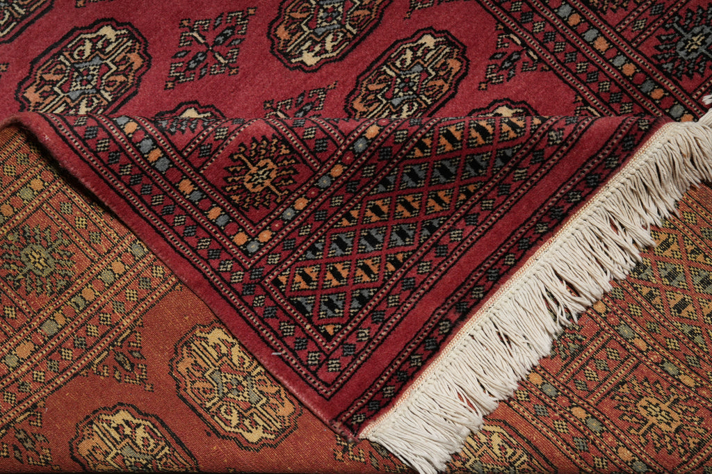 4 x 6.6 Hand-Knotted Bokhara Rug Pakistan #F-3131