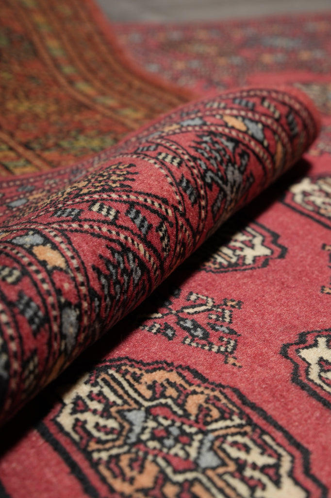 4 x 6.6 Hand-Knotted Bokhara Rug Pakistan #F-3131