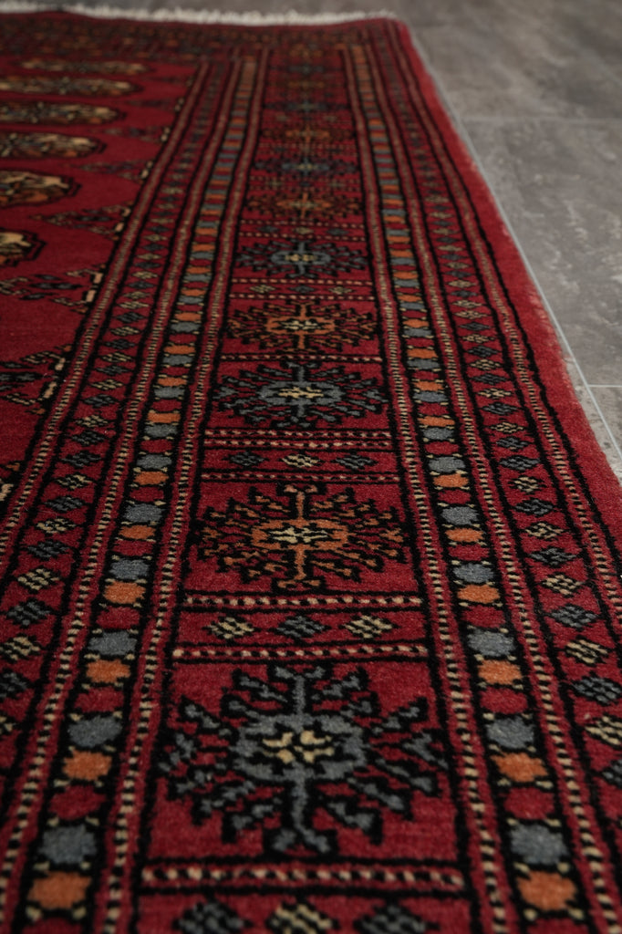 4 x 6.6 Hand-Knotted Bokhara Rug Pakistan #F-3131