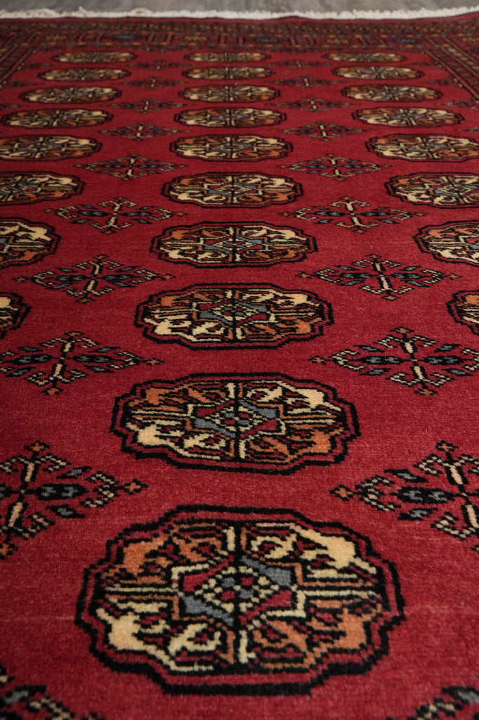 4 x 6.6 Hand-Knotted Bokhara Rug Pakistan #F-3131