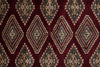 Load image into Gallery viewer, 4.3 x 6.5 Hand-Knotted Jaldar Bokhara Geometric Rug Burgundy #PIX-29027