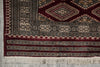 Load image into Gallery viewer, 4.3 x 6.5 Hand-Knotted Jaldar Bokhara Geometric Rug Burgundy #PIX-29027
