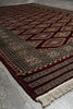 Load image into Gallery viewer, 4.3 x 6.5 Hand-Knotted Jaldar Bokhara Geometric Rug Burgundy #PIX-29027