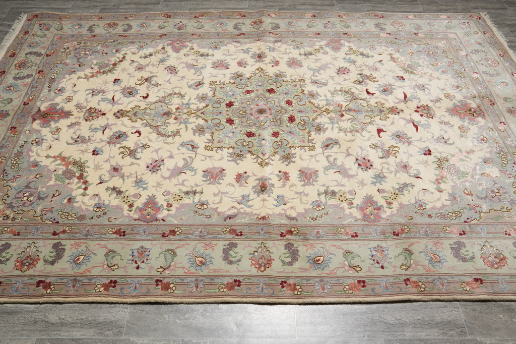 6.8 x 10 Super Fine Authentic Persian Handmade Wool&Silk Rug Iran #PIX-16733