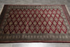 Load image into Gallery viewer, 4.3 x 6.5 Hand-Knotted Jaldar Bokhara Geometric Rug Burgundy #PIX-29027