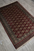 Load image into Gallery viewer, 4.3 x 6.5 Hand-Knotted Jaldar Bokhara Geometric Rug Burgundy #PIX-29027