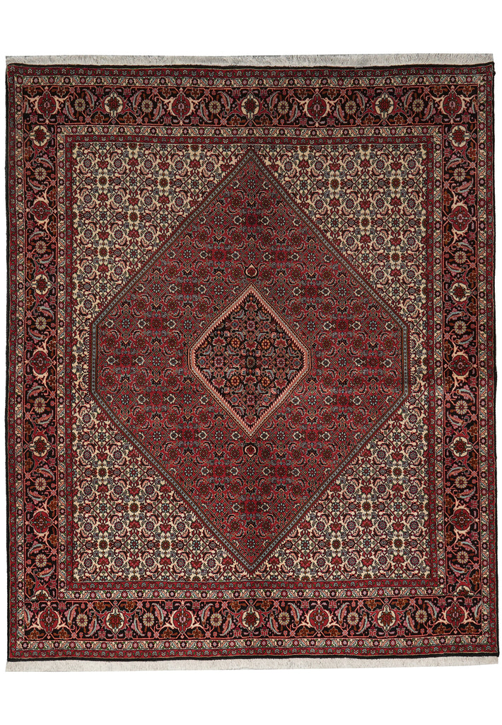 6.7 x 8 High End Persian Bijar Rug Iran Iron Carpet