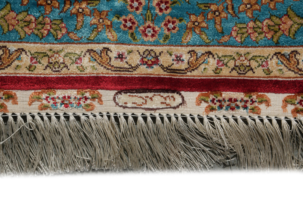 3 x 5 Bamboo Silk Carpet Tree of Life Burgundy Hanging Rug #PIX-55246