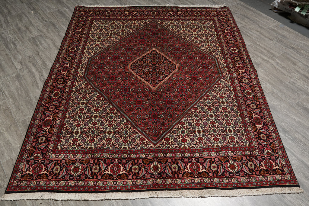 6.7 x 8 High End Persian Bijar Rug Iran Iron Carpet - view 3