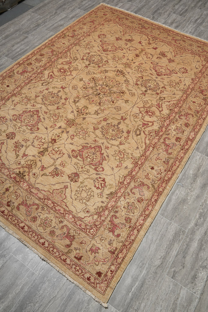 6 x 9 Zigler Chobi Peshawar Rug Hand-Knotted Neutrals #B-71430