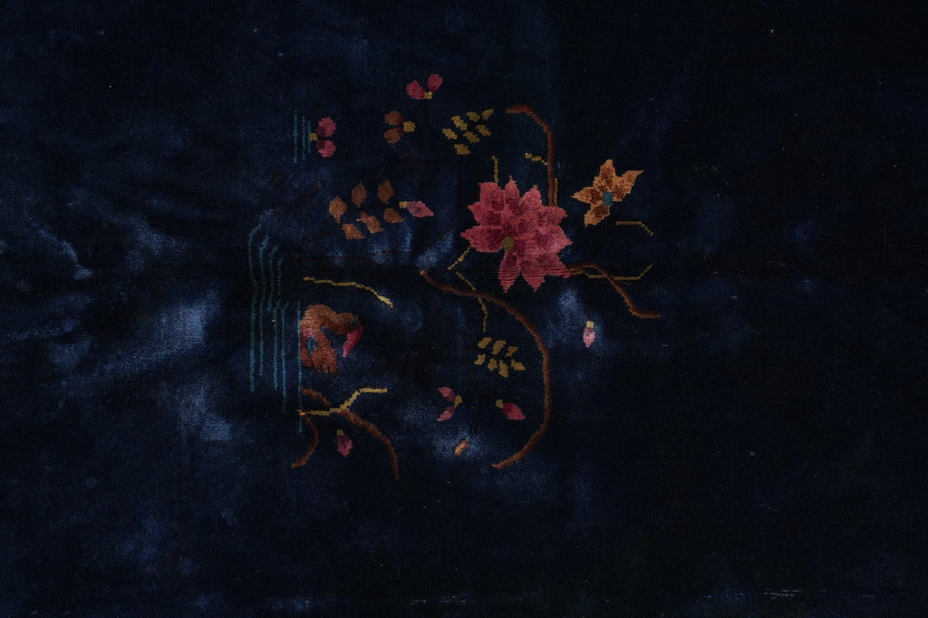 10.8 x 14.5 Antiqued Art Deco Chinese Rug #F-4490