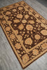 Load image into Gallery viewer, 5.5 x 9 Chocolate Brown Hand-Knotted Zigler Chobi Peshawar Rug #PIX-17353