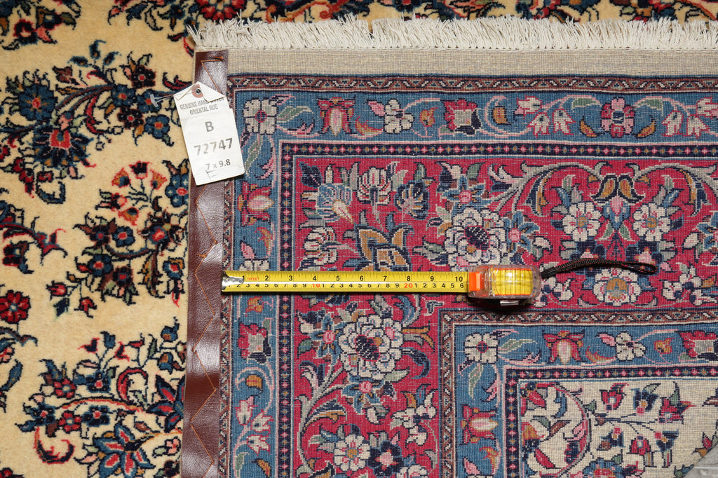 7 x 9.8 Ivory Fine Wool Persian Sarouk Rug - view 16