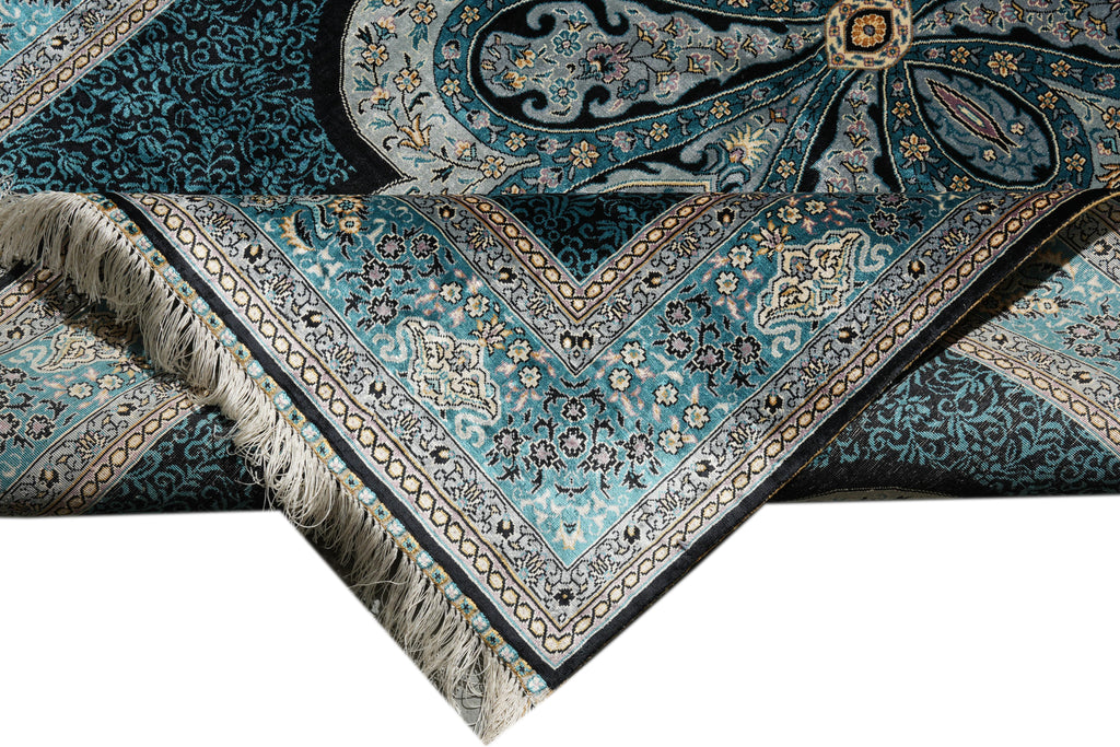 4 x 6 Hereke Pattern Bamboo Silk Carpet #PIX-59076
