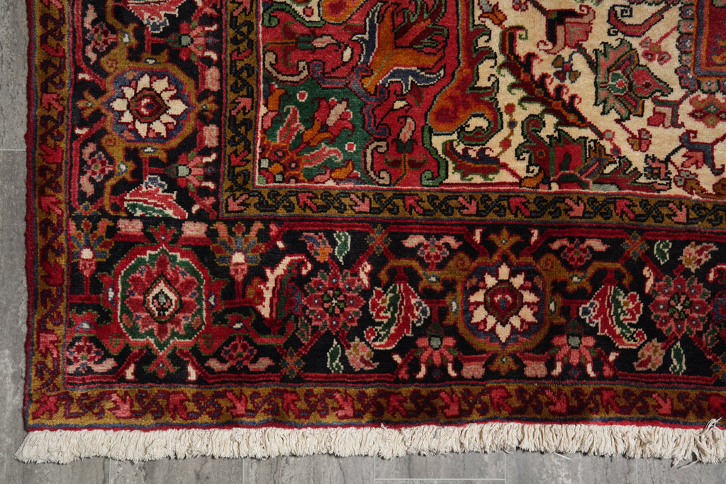 8.7 x 13.6 Persian Heriz Rug Tribal Iran #PIX-11902