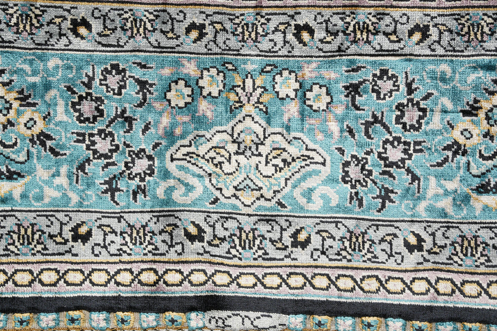 4 x 6 Hereke Pattern Bamboo Silk Carpet #PIX-59076