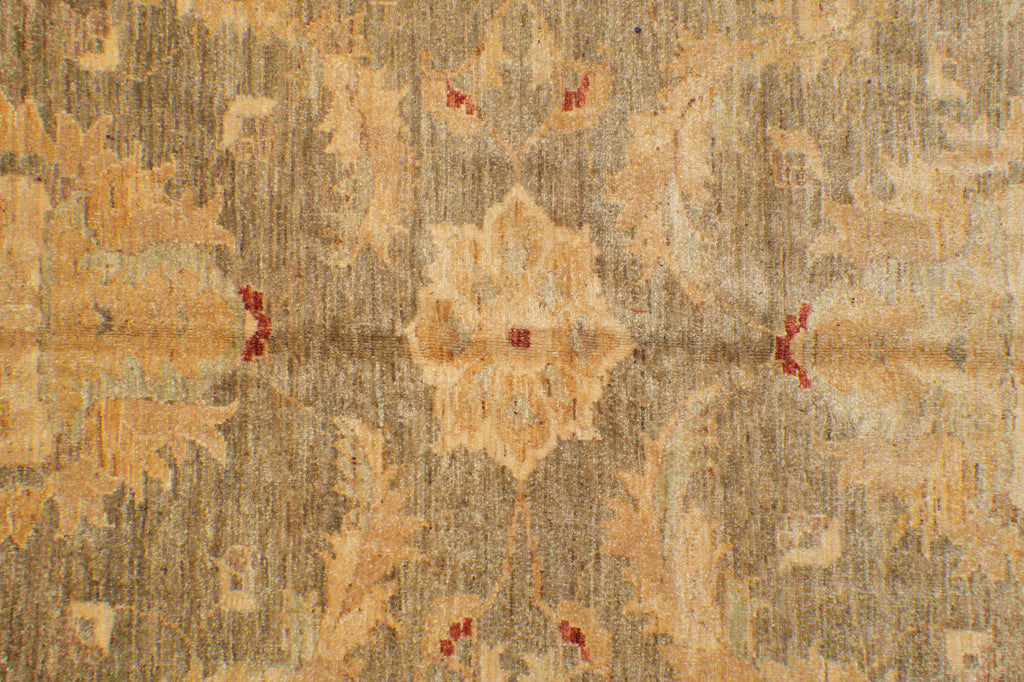13.10 x 19.7 Natrual Qualitu Zigler Chobi Peshawar Rug Sage Green #PIX-15454