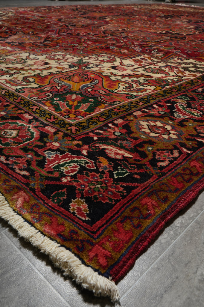 8.7 x 13.6 Persian Heriz Rug Tribal Iran #PIX-11902