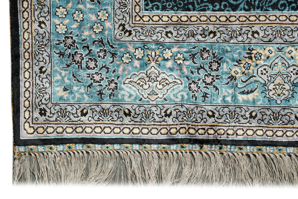4 x 6 Hereke Pattern Bamboo Silk Carpet #PIX-59076