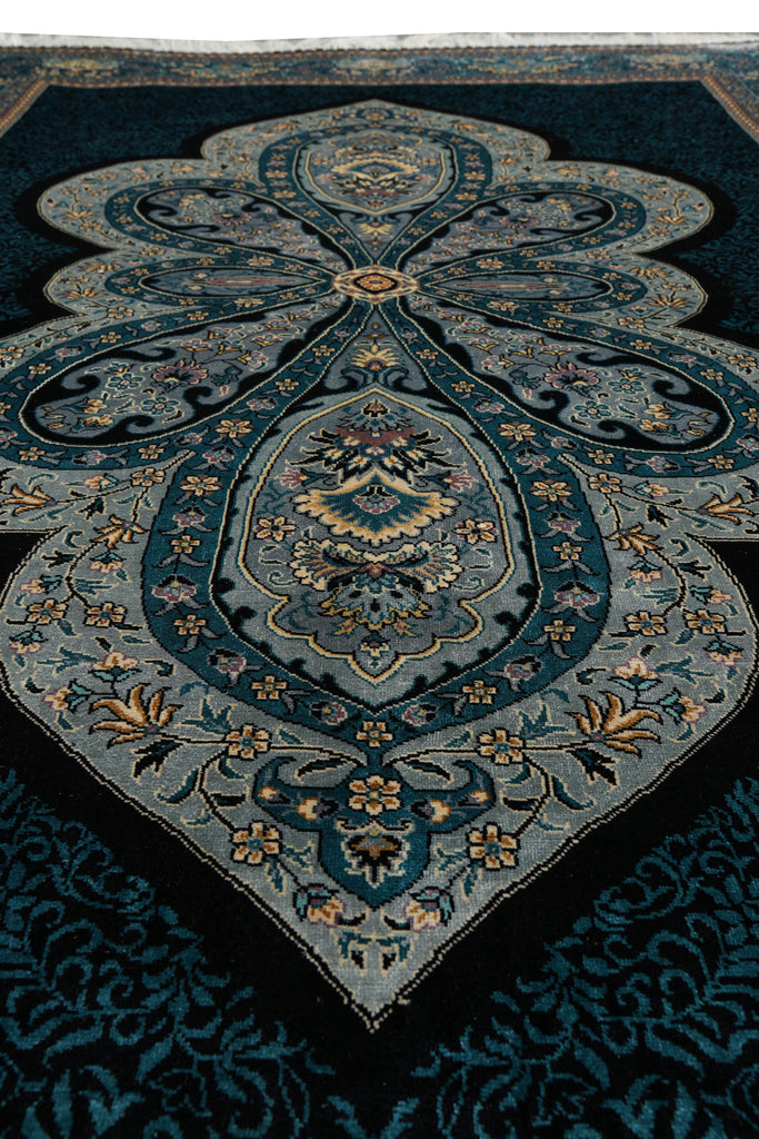 4 x 6 Hereke Pattern Bamboo Silk Carpet #PIX-59076