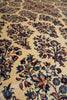 Load image into Gallery viewer, 7 x 9.8 Ivory Fine Wool Persian Sarouk Rug - view 9