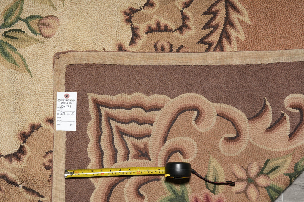 8.4 x 11.8 French Aubusson Hooked European Rug #PIX-1191