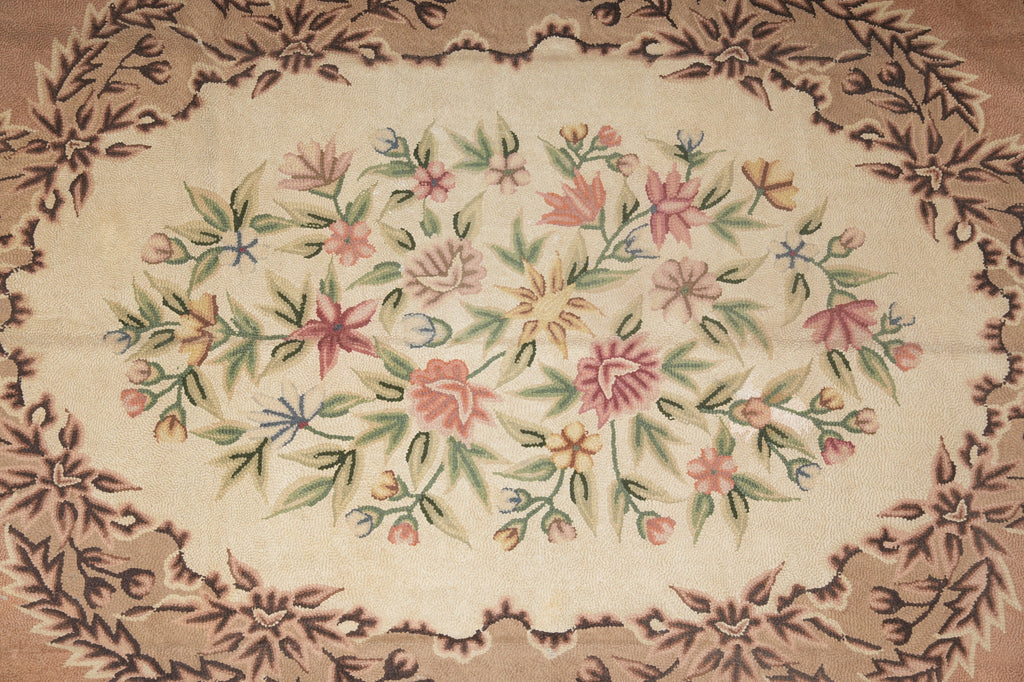 8.4 x 11.8 French Aubusson Hooked European Rug #PIX-1191