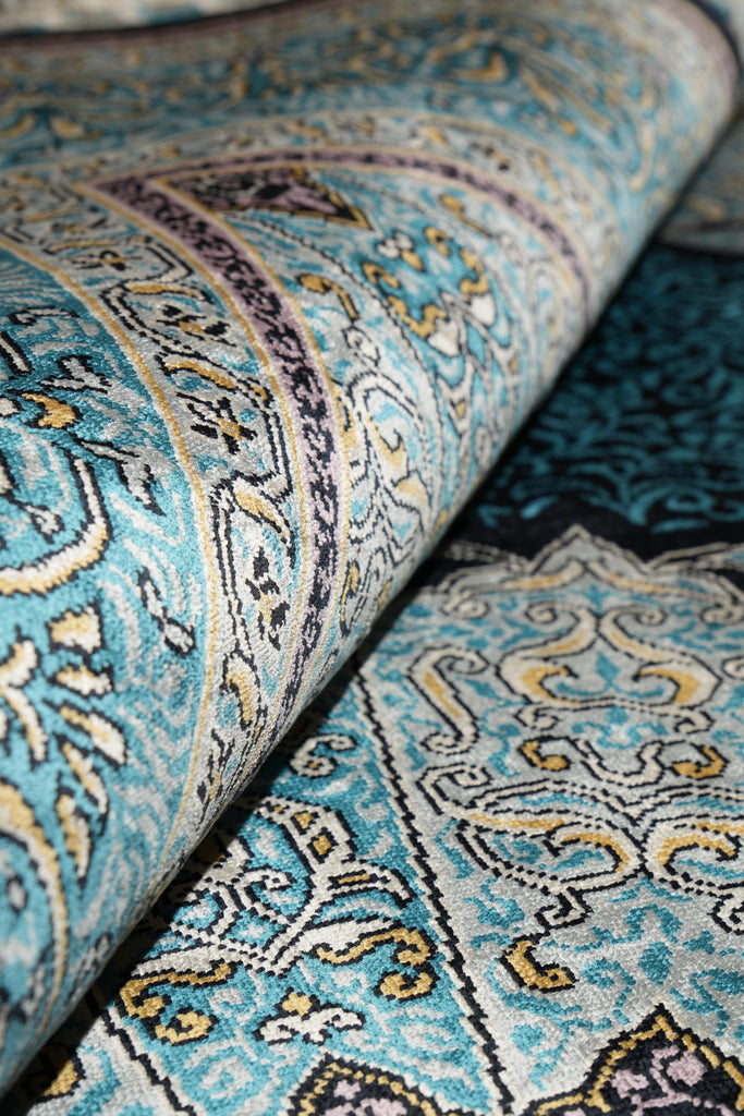 4.6 x 6.9 Amazing Silk Rug Turquoise #PIX-23e31