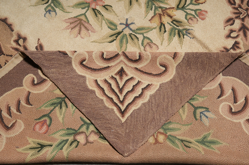 8.4 x 11.8 French Aubusson Hooked European Rug #PIX-1191