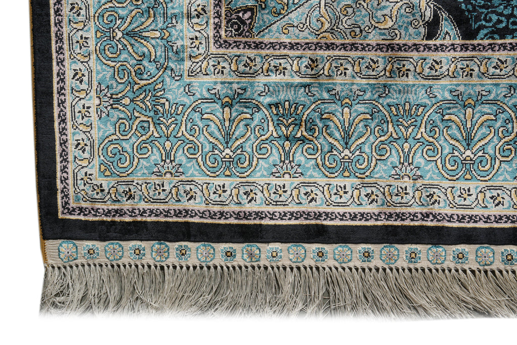 4.6 x 6.9 Amazing Silk Rug Turquoise #PIX-23e31