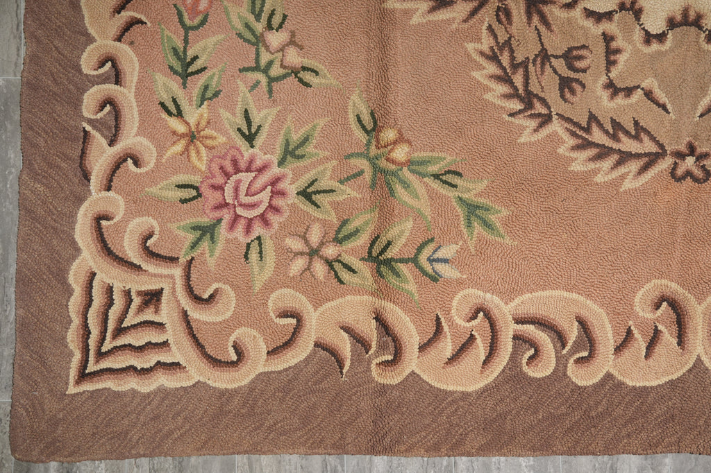 8.4 x 11.8 French Aubusson Hooked European Rug #PIX-1191