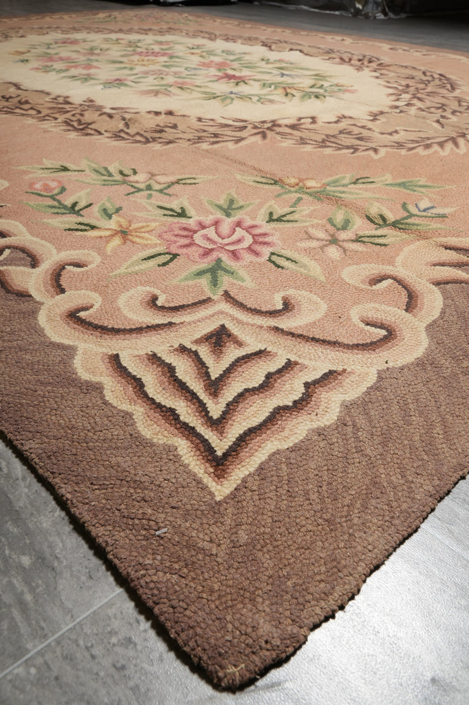 8.4 x 11.8 French Aubusson Hooked European Rug #PIX-1191