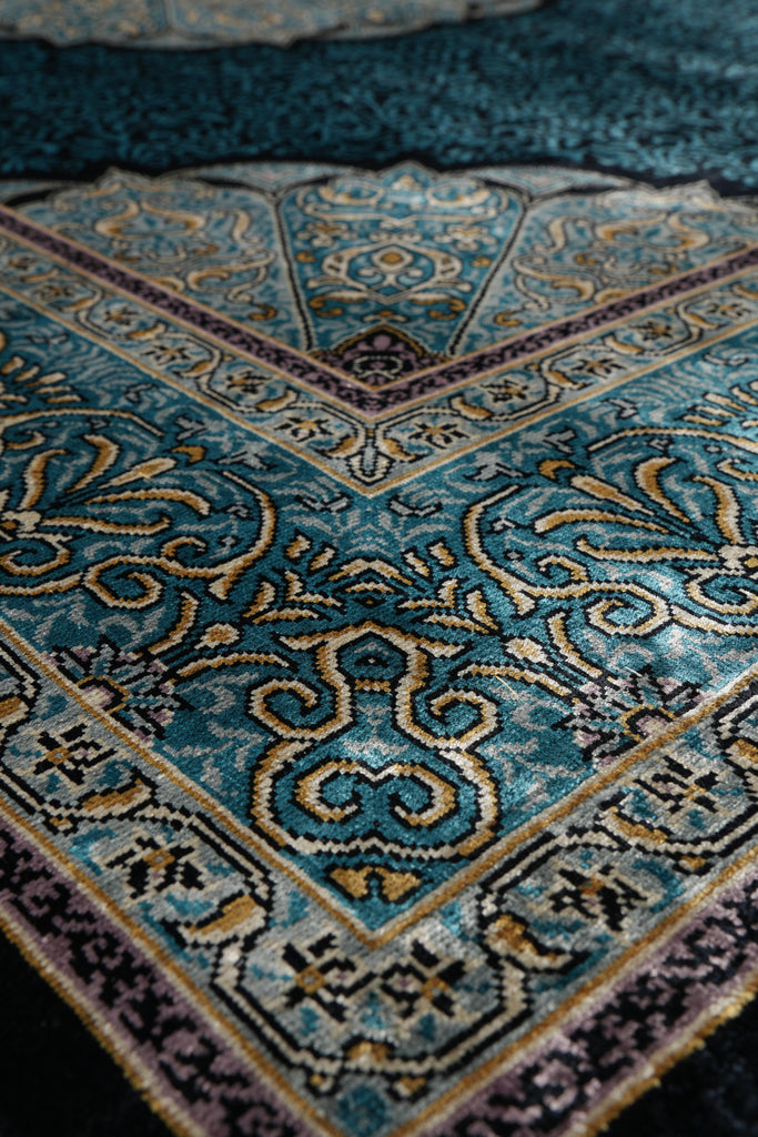4.6 x 6.9 Amazing Silk Rug Turquoise #PIX-23e31