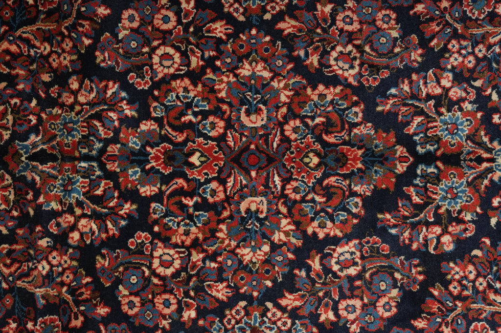 6.8 x 9.8 Navy Blue Fine Persian Sarouk Rug - view 8