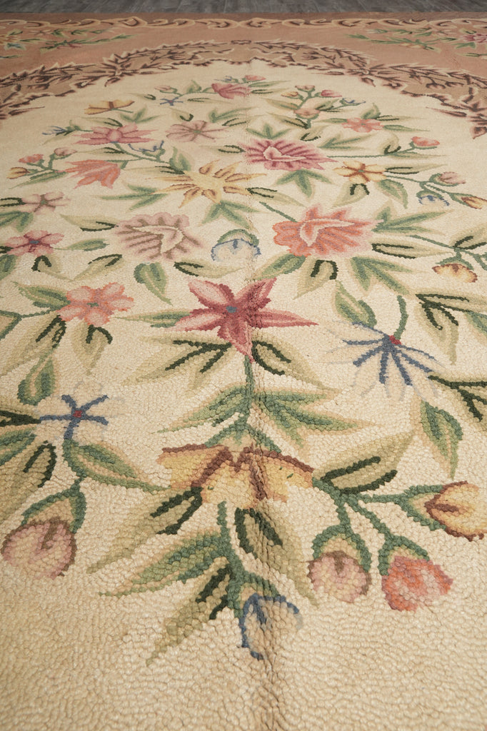 8.4 x 11.8 French Aubusson Hooked European Rug #PIX-1191