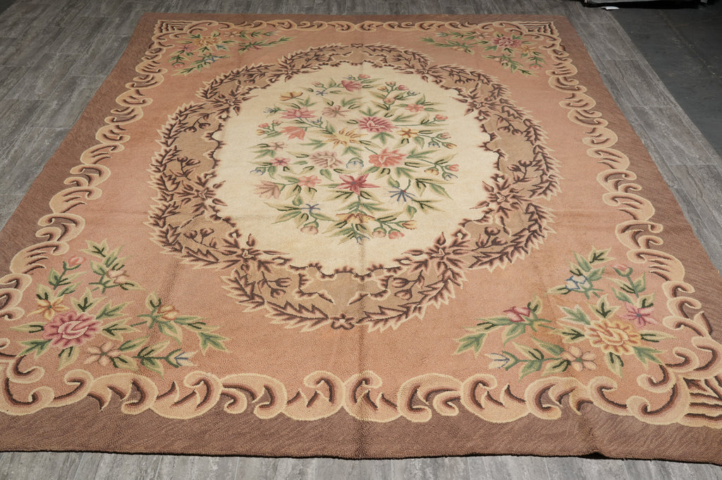 8.4 x 11.8 French Aubusson Hooked European Rug #PIX-1191