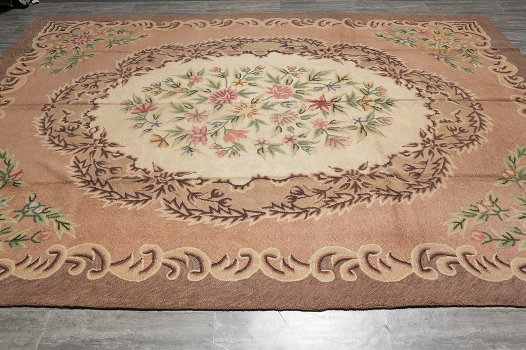 8.4 x 11.8 French Aubusson Hooked European Rug #PIX-1191
