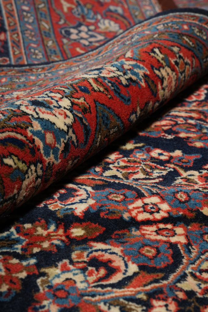 6.8 x 9.8 Navy Blue Fine Persian Sarouk Rug - view 13