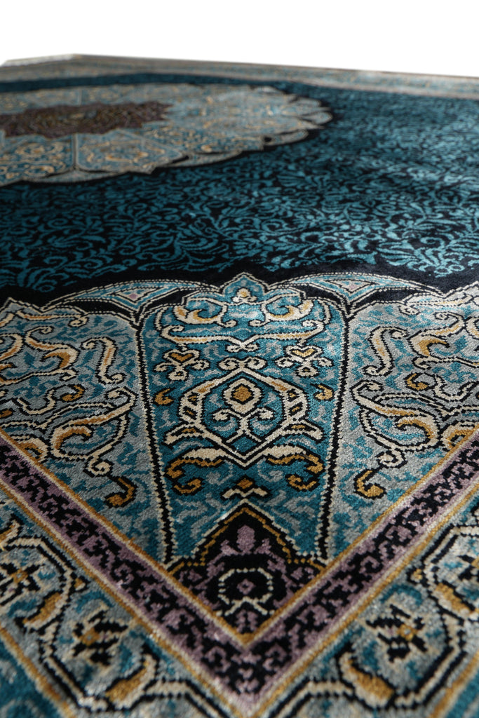 4.6 x 6.9 Amazing Silk Rug Turquoise #PIX-23e31